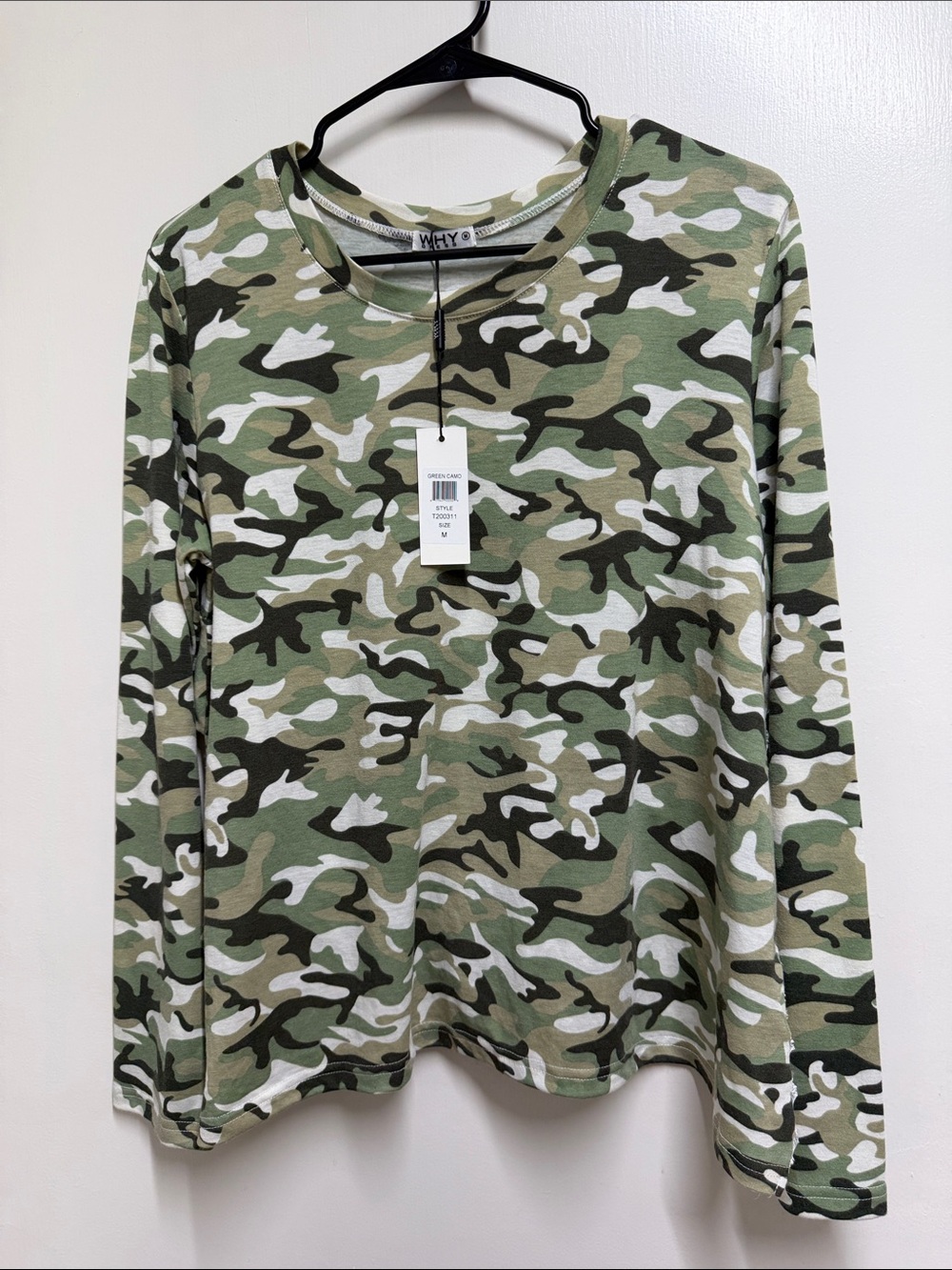 Camo Long Sleeve Men's Shirt - Green Camo
